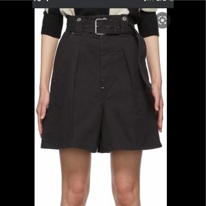 Isabel Marant Deliliza PaperBag High Waist Black Shorts